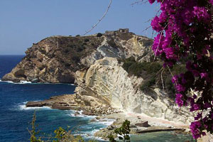 Cala dell'acqua sull'isola di Ponza